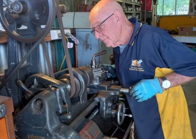 museum volunteer working