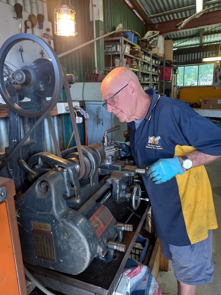 museum volunteer working