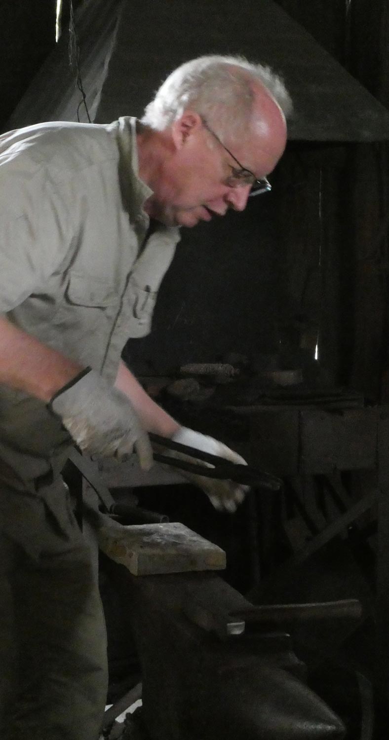 working blacksmith demonstration